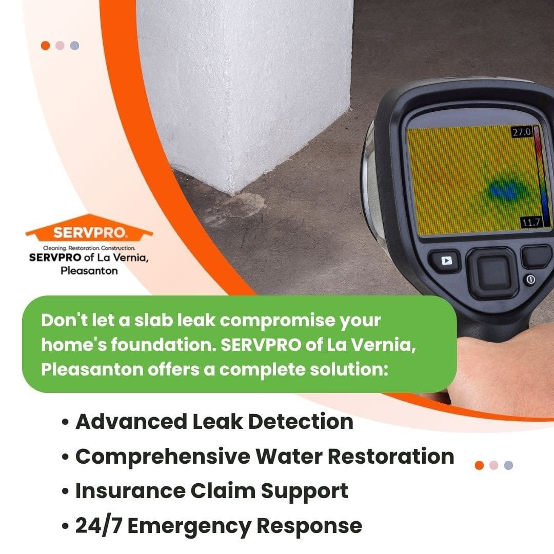 Professional restoration services address hidden slab leaks in homes