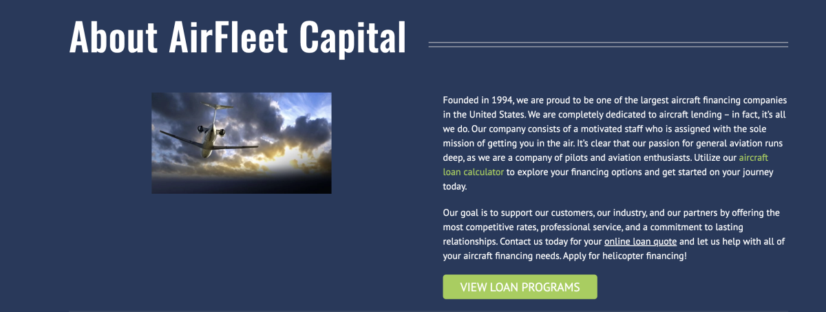 AirFleet Capital Emphasizes Long-Term Value in Piston Single and Twin Loans