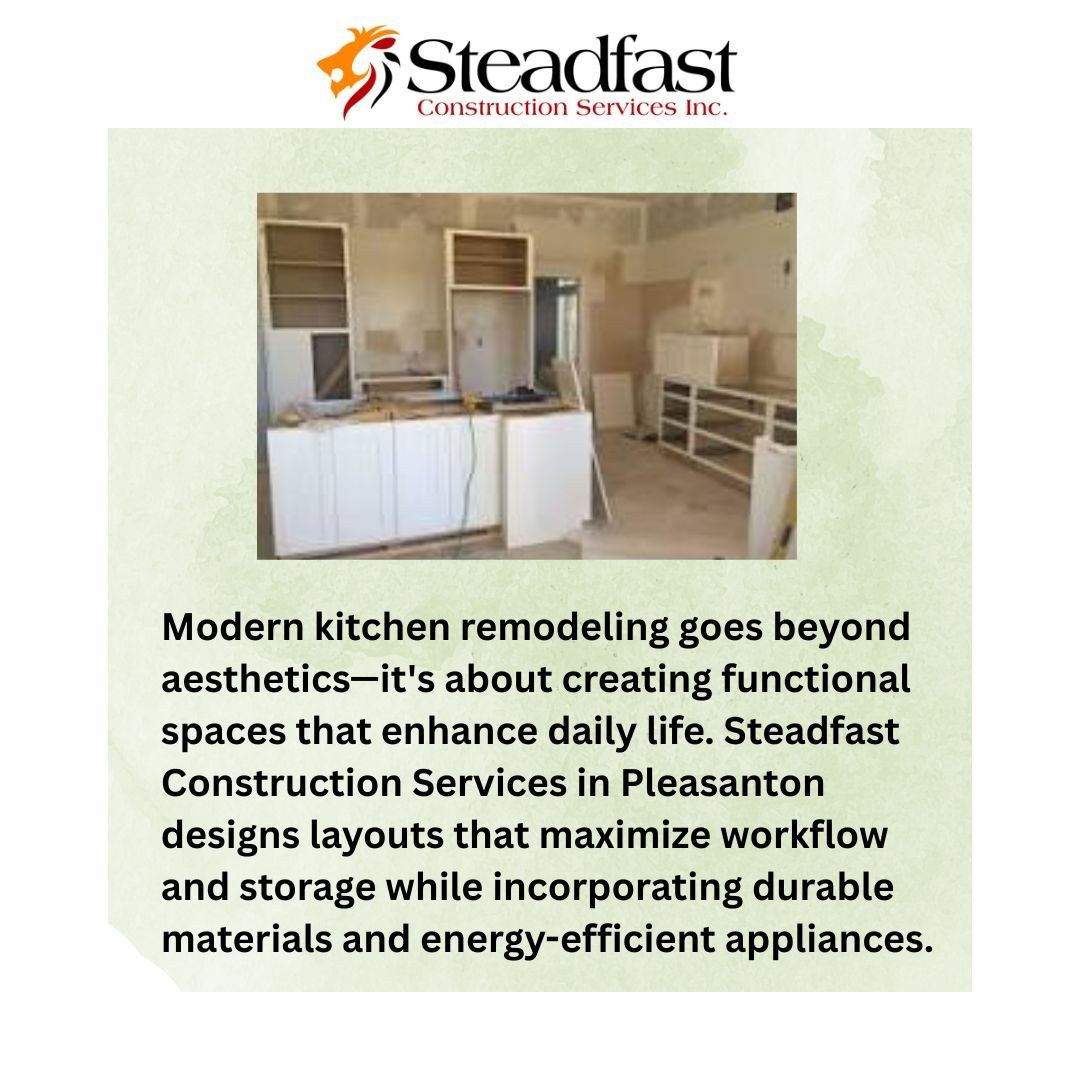 Redefining Kitchen Spaces in Pleasanton with Steadfast Construction Services