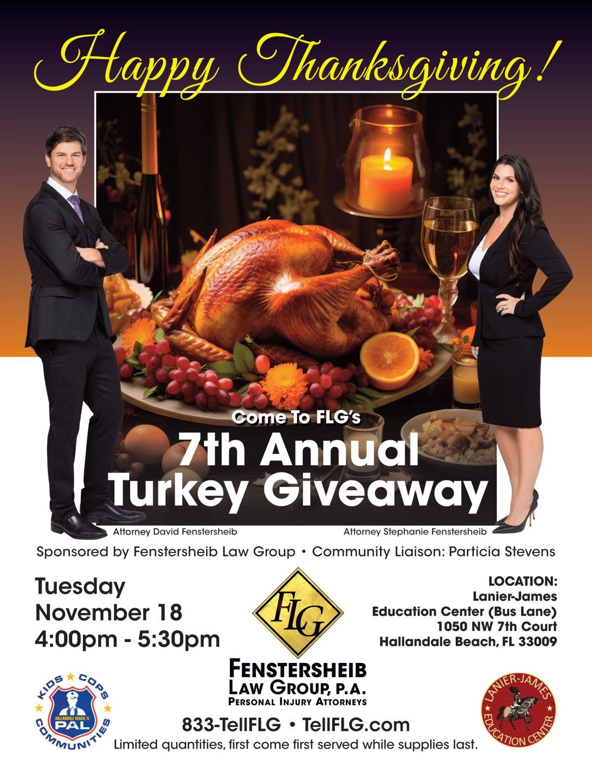Fenstersheib Law Group Hosts 7th Annual Thanksgiving Turkey Giveaway
