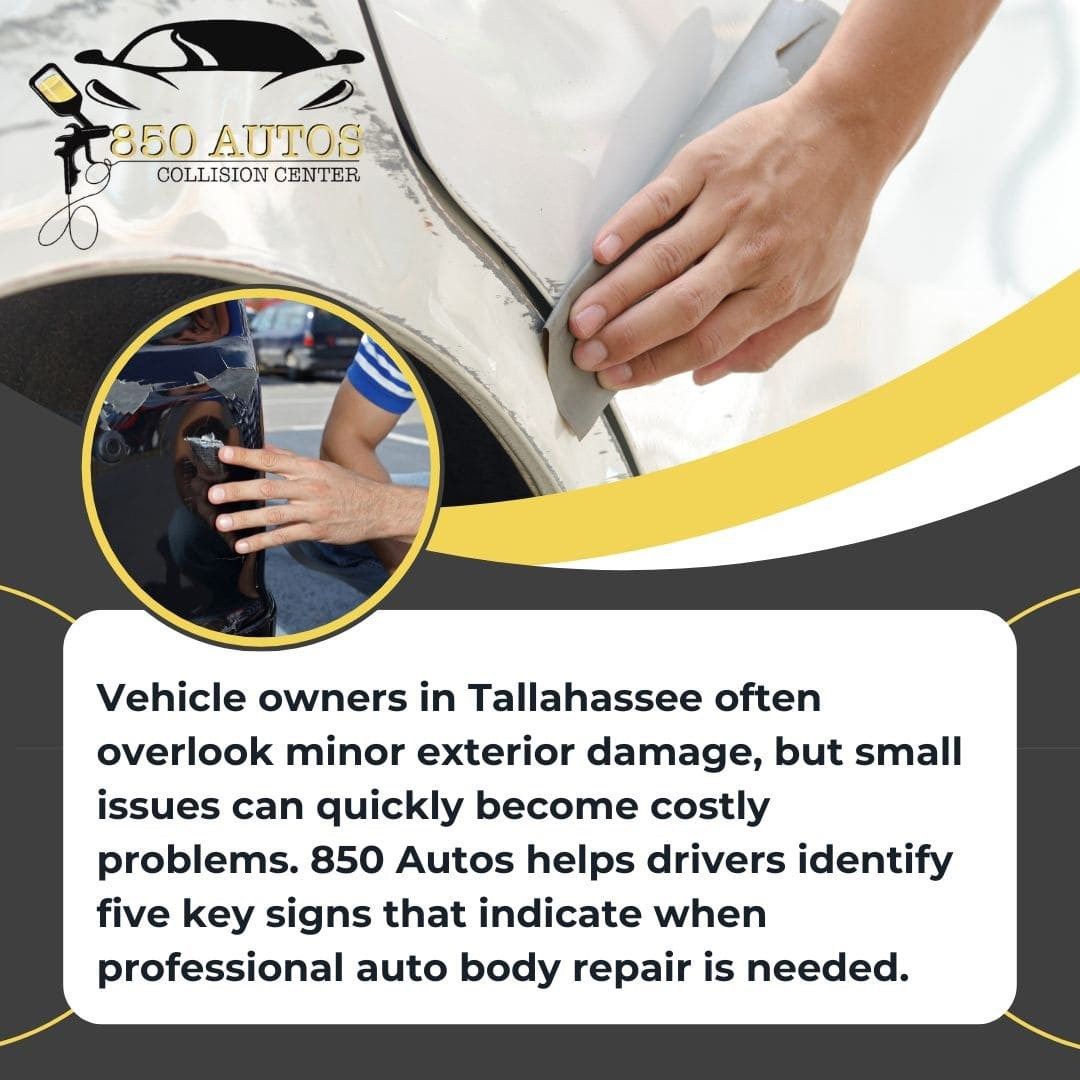 850 Autos Explains How to Spot Vehicle Damage Requiring Auto Body Repair