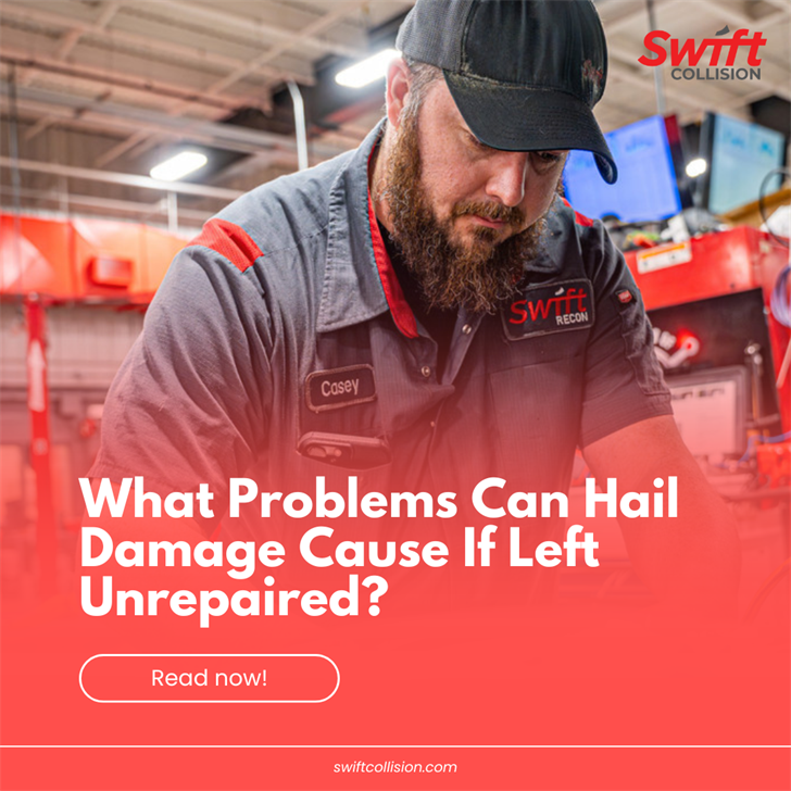 Swift Collision: Unrepaired hail damage risks rust, sensor failure, safety