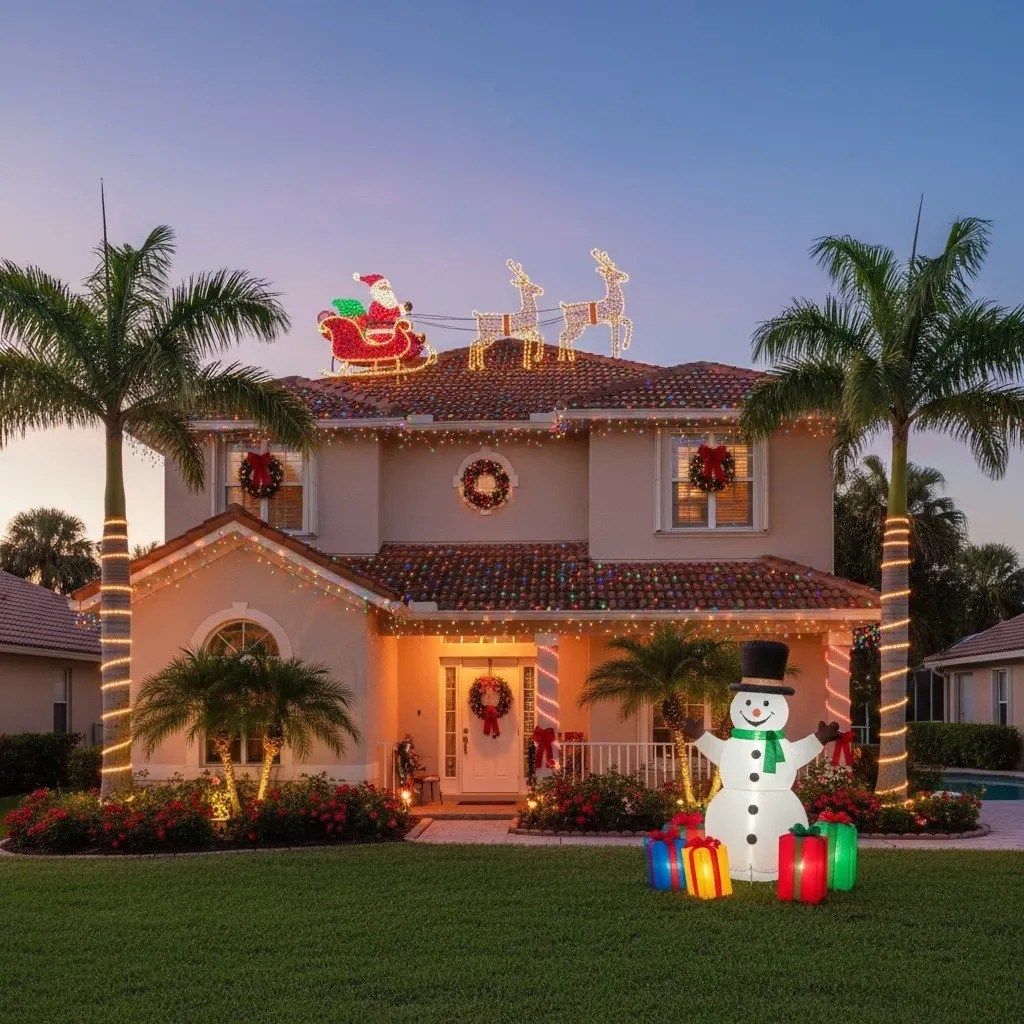 Get Half Price Holiday Light Installation with Food Donation