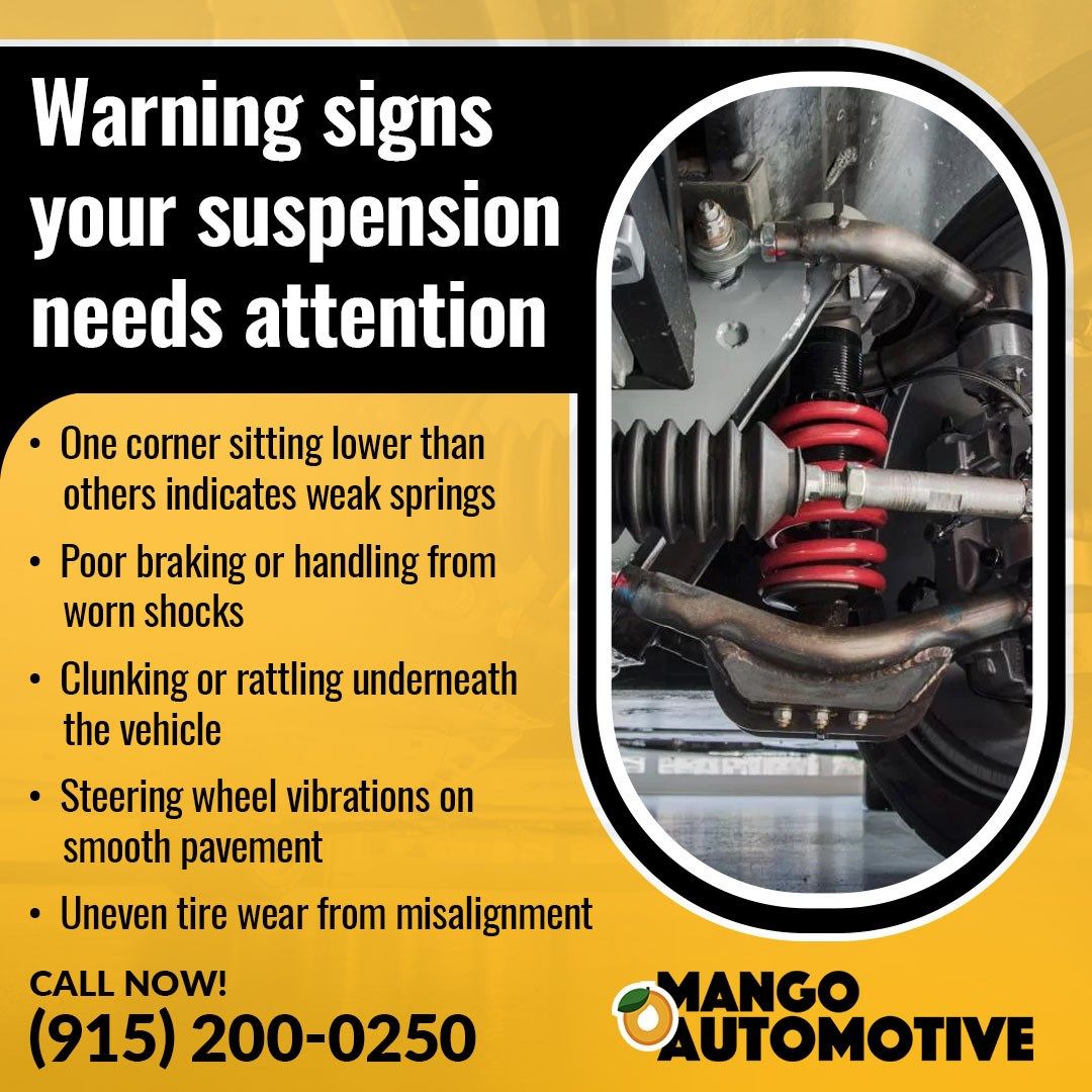 Mango Automotive Helps El Paso Drivers Spot Suspension Issues Early